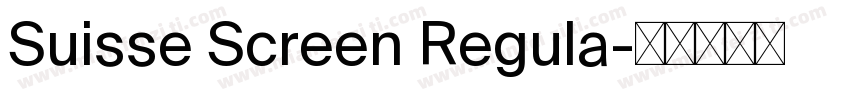 Suisse Screen Regula字体转换